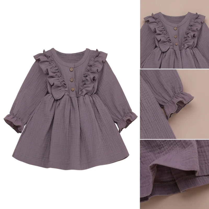 Bobora Top Cotton And Linen Girls Dress Clothes Solid Color Long Sleeved Ruffled Spring Autumn Clothes
Bobora Top Cotton And Linen Girls Dress Clothes Solid Color Long Sleeved Ruffled Spring Autumn Clothes