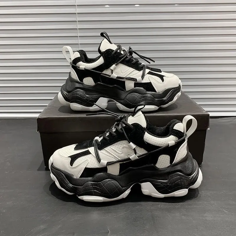 Winter New Women Chunky Sneakers Dad Shoes Korean Fashion Female Black Platform Sneakers Thick Sole Plush Warm Casual Shoes 6CM
Winter New Women Chunky Sneakers Dad Shoes Korean Fashion Female Black Platform Sneakers Thick Sole Plush Warm Casual Shoes 6CM