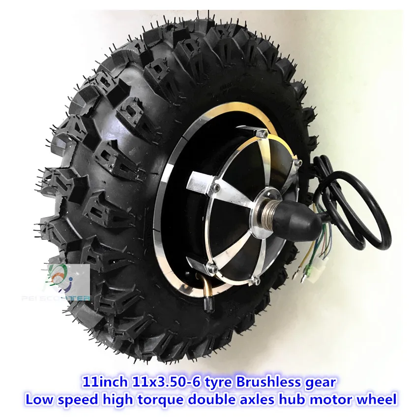 11 inch 11x3.50-6 tyre Brushless Gear low speed high torque double axles hub motor wheel phub-11hm
11 inch 11x3.50-6 tyre Brushless Gear low speed high torque double axles hub motor wheel phub-11hm