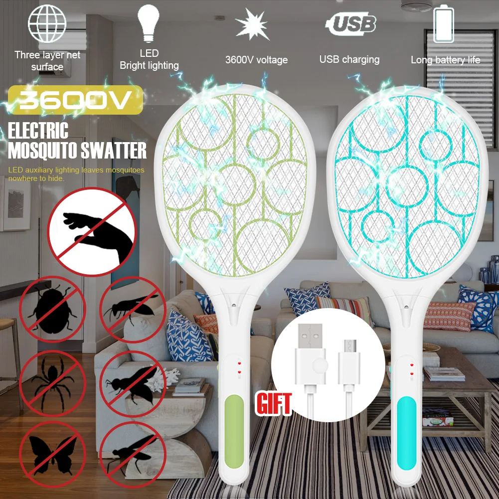 LED Mosquito Killer Lamp 3600V Electric Bug Zapper Insect Killer USB Rechargeable Fly Swatter Trap Anti Mosquito Flies
LED Mosquito Killer Lamp 3600V Electric Bug Zapper Insect Killer USB Rechargeable Fly Swatter Trap Anti Mosquito Flies