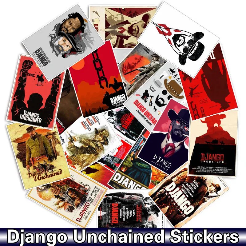 25 шт./упак. не повторять Django Unchained stcikers набор граффити фильм для автомобиля