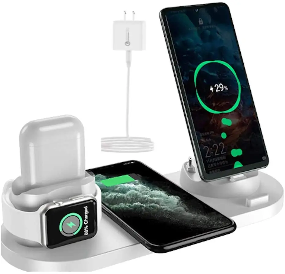 3 in 1 Fast Wireless Charger Charging Station for Samsung Galaxy Series Watch 3 2 Active Galaxy Buds Plus Pro iWatch iPhone 
3 in 1 Fast Wireless Charger Charging Station for Samsung Galaxy Series Watch 3 2 Active Galaxy Buds Plus Pro iWatch iPhone