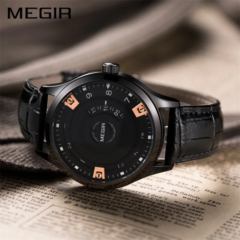 MEGIR New Fashion Casual Personality Non-pointer Sports Watch Men's Black Business Trend Quartz Watch Relogio Masculino 1067
MEGIR New Fashion Casual Personality Non-pointer Sports Watch Men's Black Business Trend Quartz Watch Relogio Masculino 1067