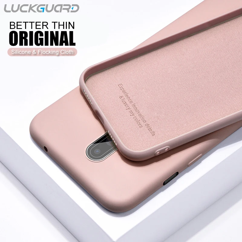 Оригинальный чехол из жидкого силикона для телефона Oneplus 6 T 7 Pro роскошный мягкий