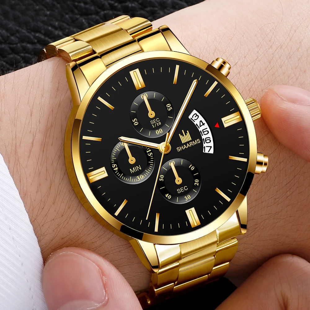 

CH Luxury Brand Men's Watch Stainless Steel Strap Reloj Hombre Quartz Fashion Male Clock Wrist Relogio Masculino pagani design