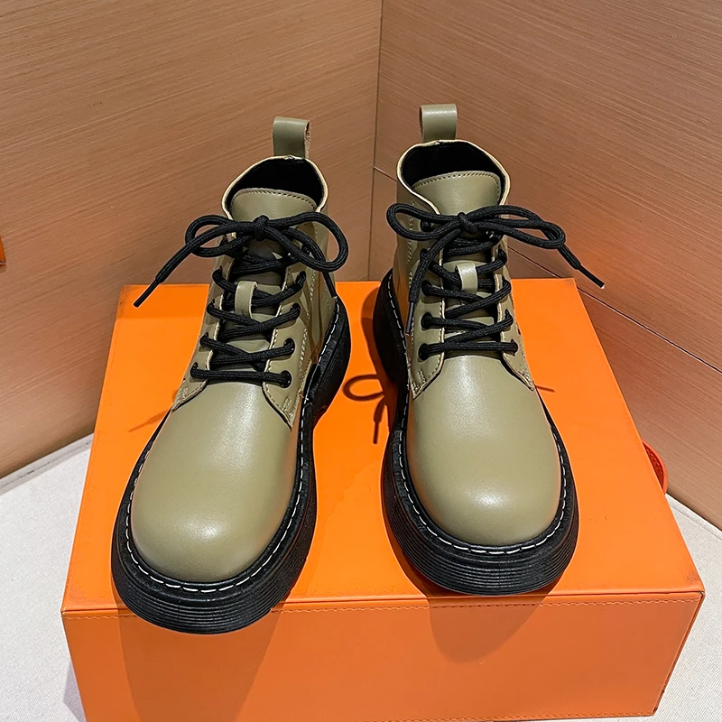 Genuine Leather Ladies British Style Women's Ankle Boots 2021 New Autumn Lace-up Motorcycle Boots Women Martin Boots Botas Mujer
Genuine Leather Ladies British Style Women's Ankle Boots 2021 New Autumn Lace-up Motorcycle Boots Women Martin Boots Botas Mujer