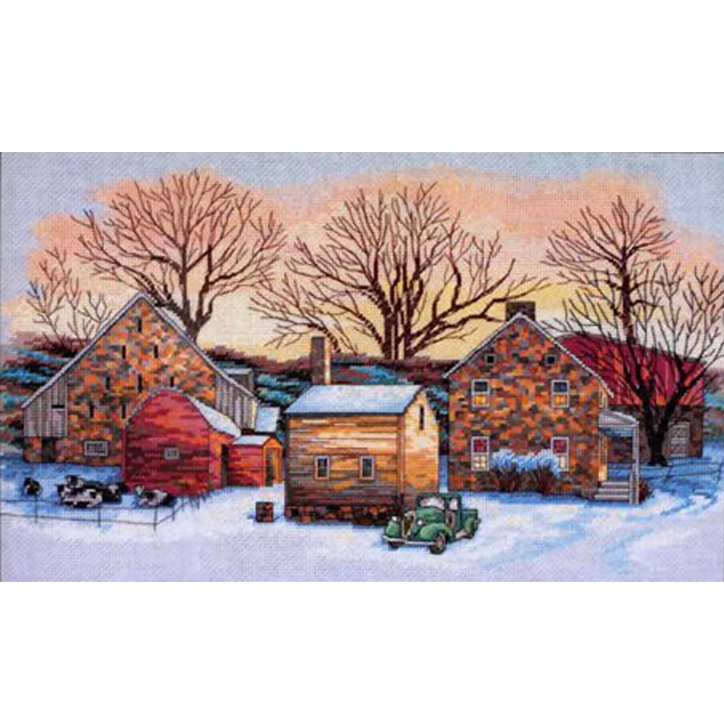 Top Quality Beautiful Lovely Counted Cross Stitch Kit Farm Hamlet Tome Home House at Dawn Green Car dim 35255
Top Quality Beautiful Lovely Counted Cross Stitch Kit Farm Hamlet Tome Home House at Dawn Green Car dim 35255