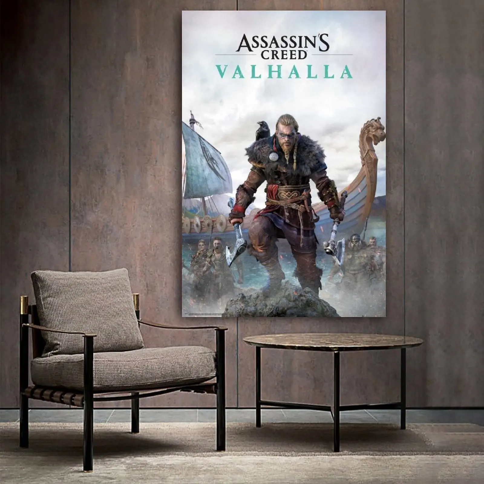 Valhalla Assassins Creed холст фотографический пейзаж для офиса Декор постер подарок -