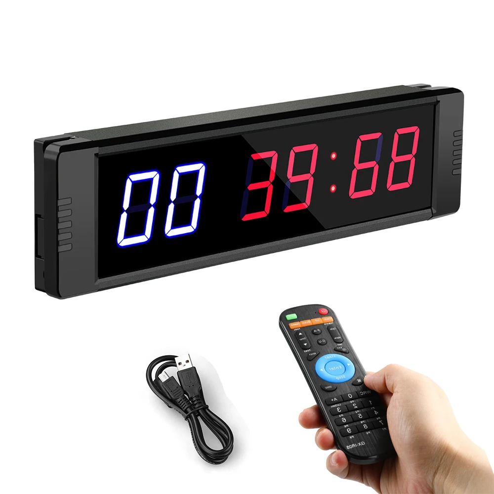 

Programable Remote Control LED Crossfit Timer Interval Timer Garage Timer Sports Training Digital Wall Clock Crossfit Gym Timer