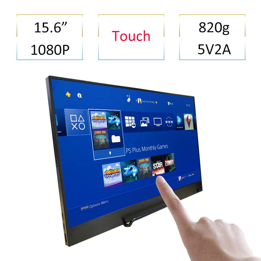 15.6 Inch Super Thin IPS Touch Screen For PS3 PS4 XBOX Car Use Portable Monitor For PC Laptop 1920 * 1080P HD LCD Screen
15.6 Inch Super Thin IPS Touch Screen For PS3 PS4 XBOX Car Use Portable Monitor For PC Laptop 1920 * 1080P HD LCD Screen