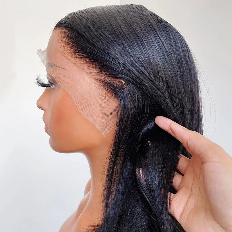180% Density Short Bob Synthetic Lace Front Wig Black Silky Straight With BabyHair For Women Daily Cosplay Preplucked Glueless
180% Density Short Bob Synthetic Lace Front Wig Black Silky Straight With BabyHair For Women Daily Cosplay Preplucked Glueless