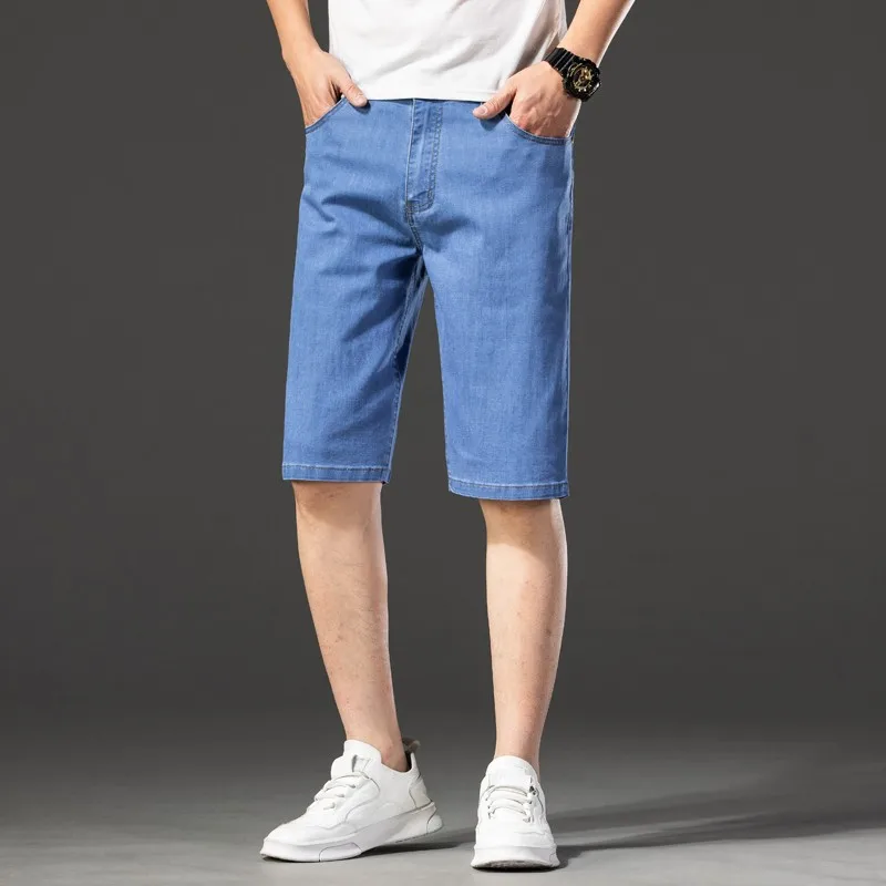 Brand Mens 2021 Summer Stretch Top Quality Denim Jeans Male Short Men Blue Denim Jean Shorts Pantman Short Large Size 42 44 46
Brand Mens 2021 Summer Stretch Top Quality Denim Jeans Male Short Men Blue Denim Jean Shorts Pantman Short Large Size 42 44 46