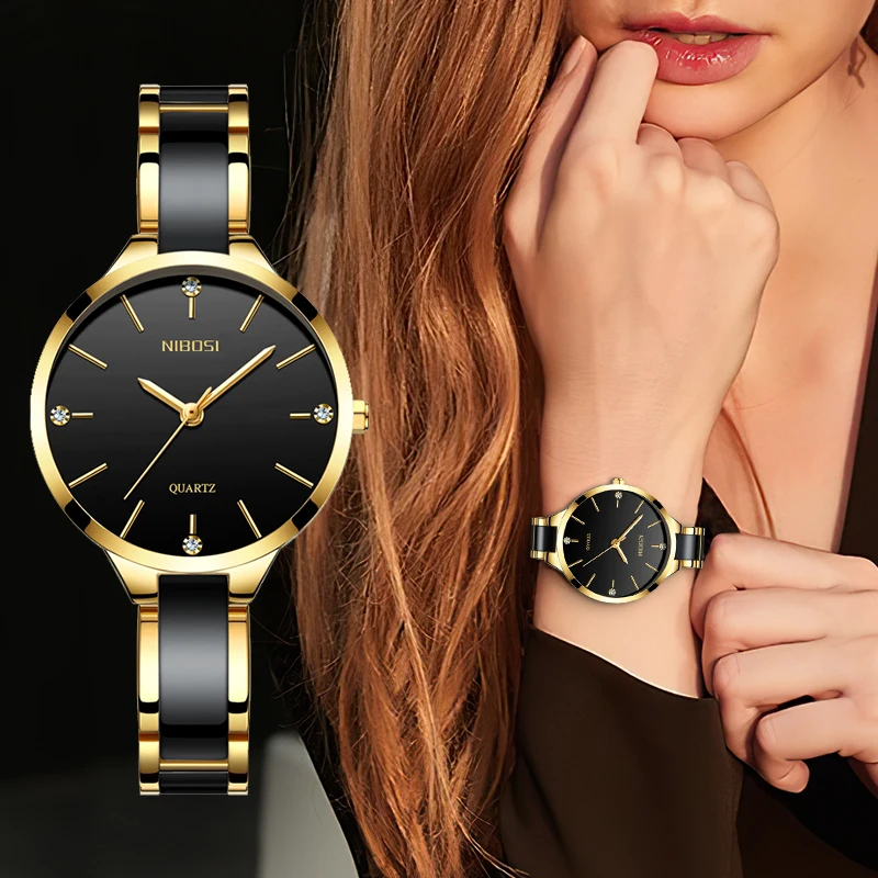 NIBOSI Women Watches Luxury Female Rose Gold Diamond Ladies Quartz Wrist Watch Waterproof Ceramic Watch Women Relogio Feminino
NIBOSI Women Watches Luxury Female Rose Gold Diamond Ladies Quartz Wrist Watch Waterproof Ceramic Watch Women Relogio Feminino