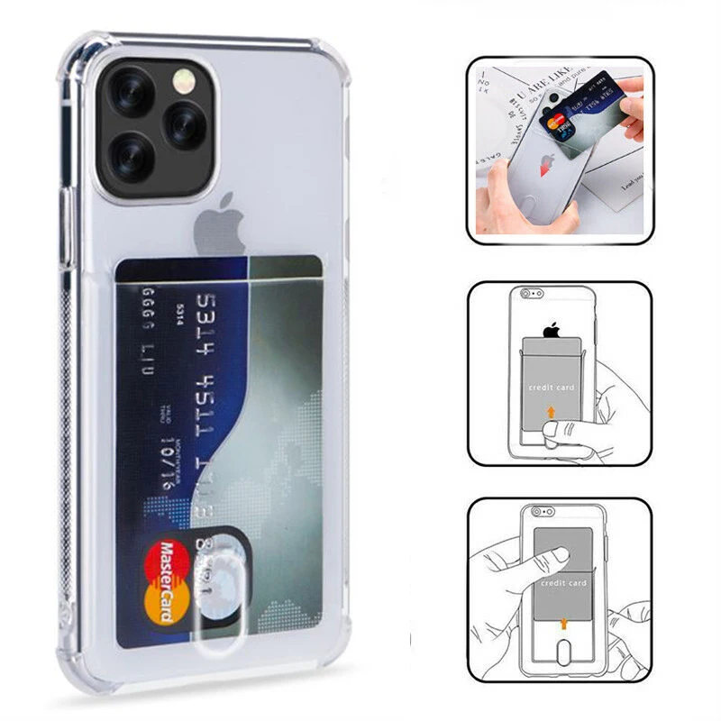 Card Holder Clear Phone Case For iPhone 11 Pro Max X XS XR 7 8 Plus SE 2020 Soft TPU Solid Color ID Credit Slot Shockproof Cover
Card Holder Clear Phone Case For iPhone 11 Pro Max X XS XR 7 8 Plus SE 2020 Soft TPU Solid Color ID Credit Slot Shockproof Cover