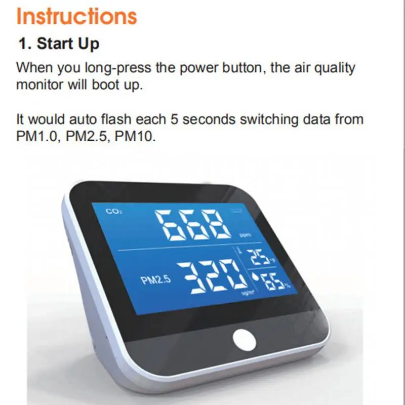 Бытовой детектор пыли и углекислого газа, детектор CO2 pm2.5, контроль качества воздуха, детектор температуры
Бытовой детектор пыли и углекислого газа, детектор CO2 pm2.5, контроль качества воздуха, детектор температуры