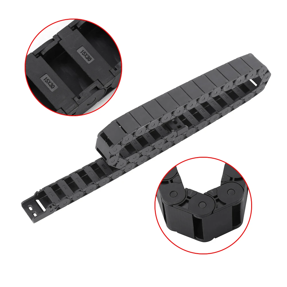 15*30Mm Plastic Opening Drag Transmission Cable Chain Wire Carrier with End Connectors Towline Drag Chain for CNC Router Machine
15*30Mm Plastic Opening Drag Transmission Cable Chain Wire Carrier with End Connectors Towline Drag Chain for CNC Router Machine