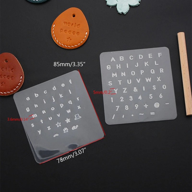 

3Pc DIY English Letter Leather Stamp Template Letter Number Leathercarft Stamping Tools Alphabet Stamps Handle Punch Kit