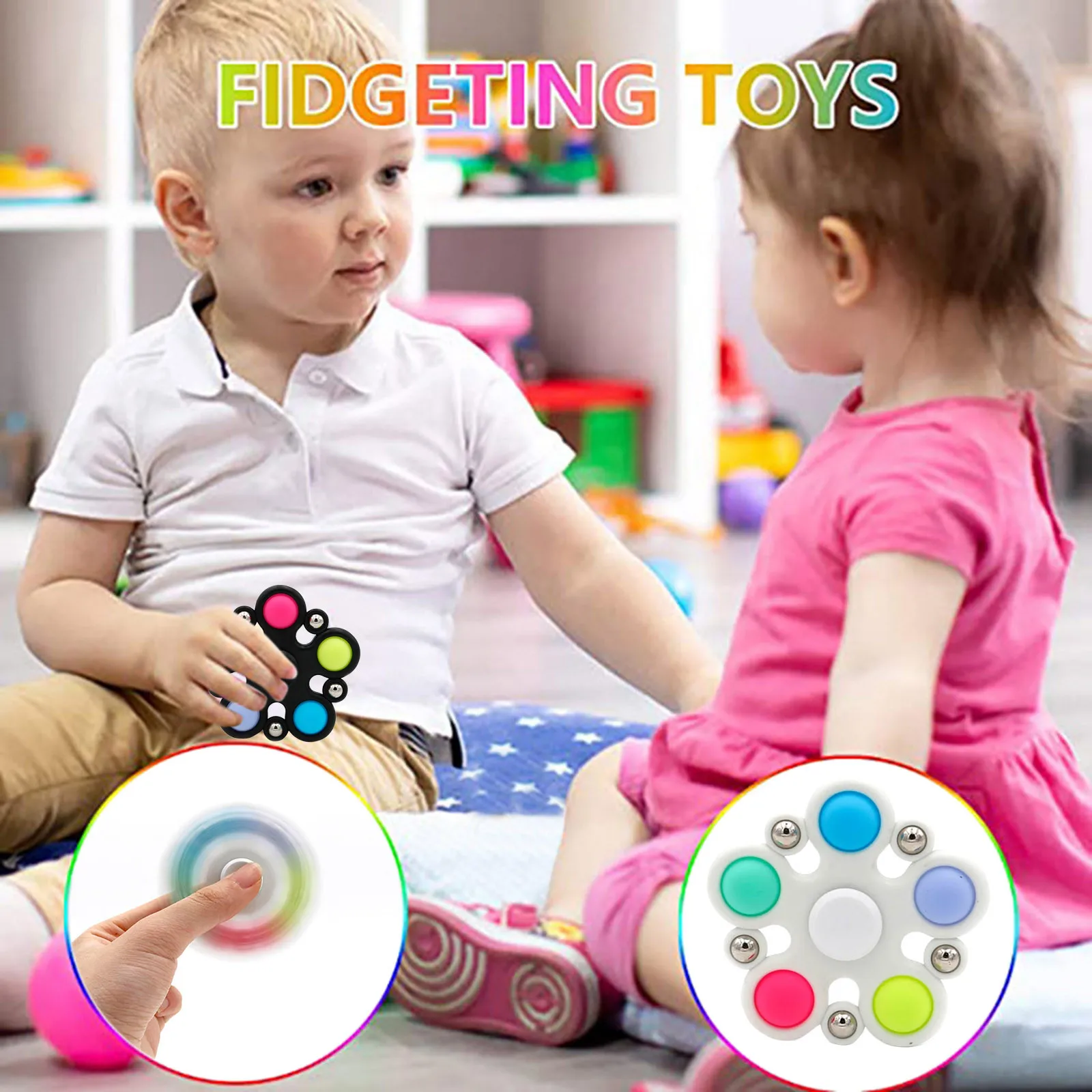 Stress Relieving Fidget Kids Antistress Fidget Toys Pop It Adults Anxiety Autism Silicone Toy Colorful Fingertip Spinning Top 
Stress Relieving Fidget Kids Antistress Fidget Toys Pop It Adults Anxiety Autism Silicone Toy Colorful Fingertip Spinning Top