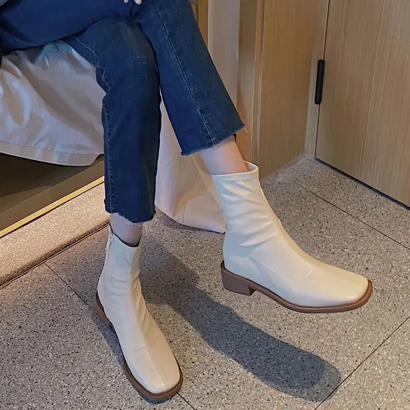 ALLBITEFO Elastic material square toe ankle boots for woman fashion sexy brand high heels women boots high heel shoes
ALLBITEFO Elastic material square toe ankle boots for woman fashion sexy brand high heels women boots high heel shoes