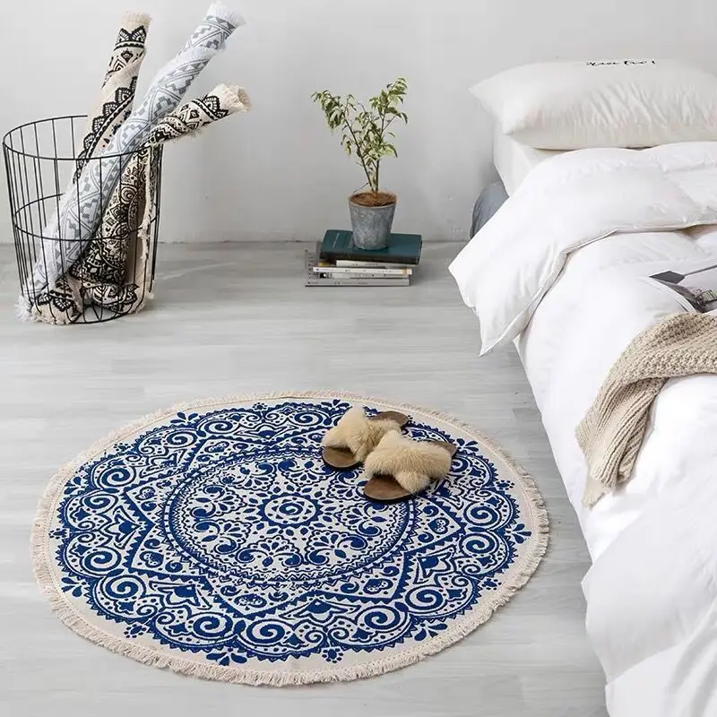 Bohemian Mandala Round Carpet Living Room Bedroom Cotton Line Round Rug Carpet 90x90cm Area Rug Retro Floor Carpet
Bohemian Mandala Round Carpet Living Room Bedroom Cotton Line Round Rug Carpet 90x90cm Area Rug Retro Floor Carpet