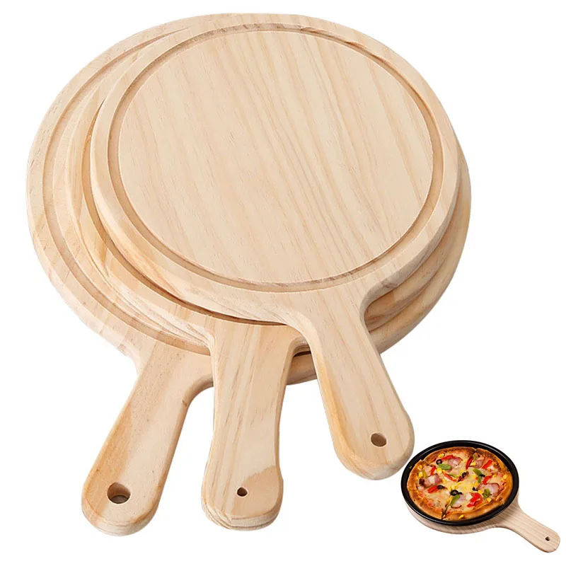 Wooden Pizza board Round with Hand Pizza Baking Tray Pizza Stone Cutting Board Platter Pizza Cake Bakeware Tools
Wooden Pizza board Round with Hand Pizza Baking Tray Pizza Stone Cutting Board Platter Pizza Cake Bakeware Tools