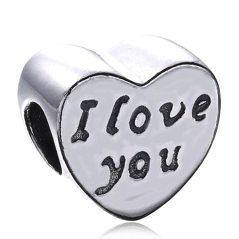 Бусины из серебра 925 пробы с надписью «I Love You» 
Бусины из серебра 925 пробы с надписью «I Love You»