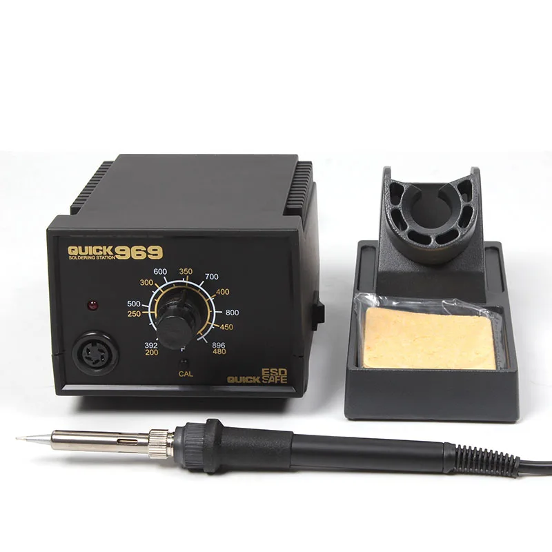 QUICK 969 temperature control electric welding stand 969 constant temperature adjustable electric soldering iron 60W AC220V
QUICK 969 temperature control electric welding stand 969 constant temperature adjustable electric soldering iron 60W AC220V