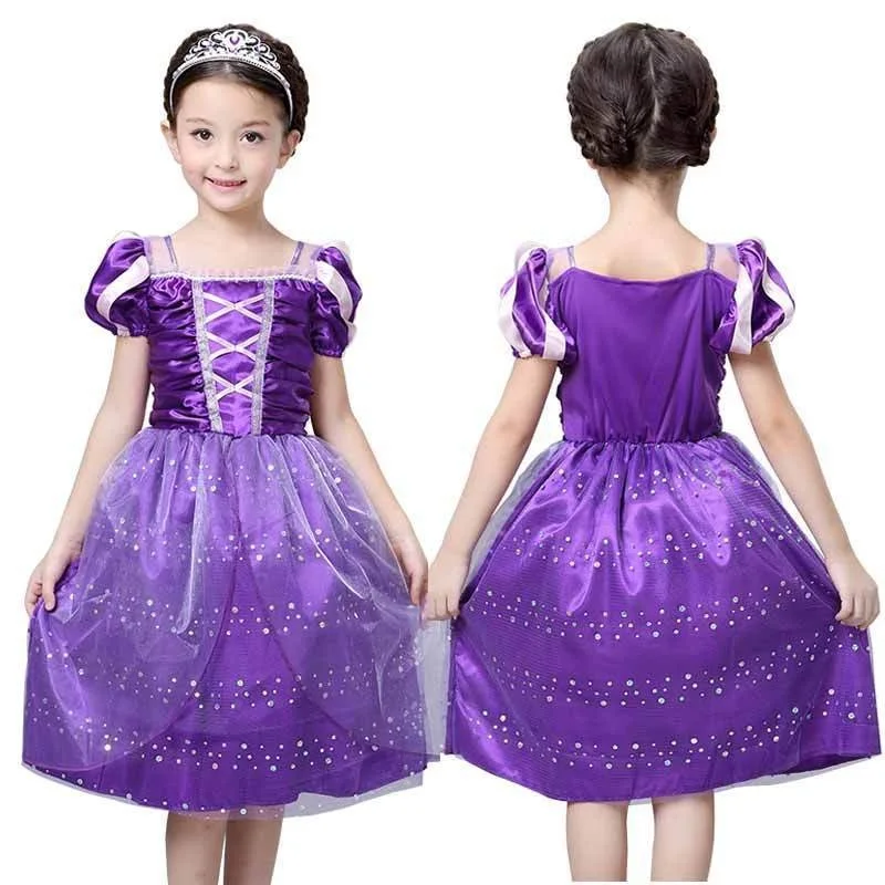 AA High Quality Girl Dresses Rapunzel Purple Princess Costume Children Clothing Kid's Party Dress Baby Girls Clothes 3-10Y
AA High Quality Girl Dresses Rapunzel Purple Princess Costume Children Clothing Kid's Party Dress Baby Girls Clothes 3-10Y