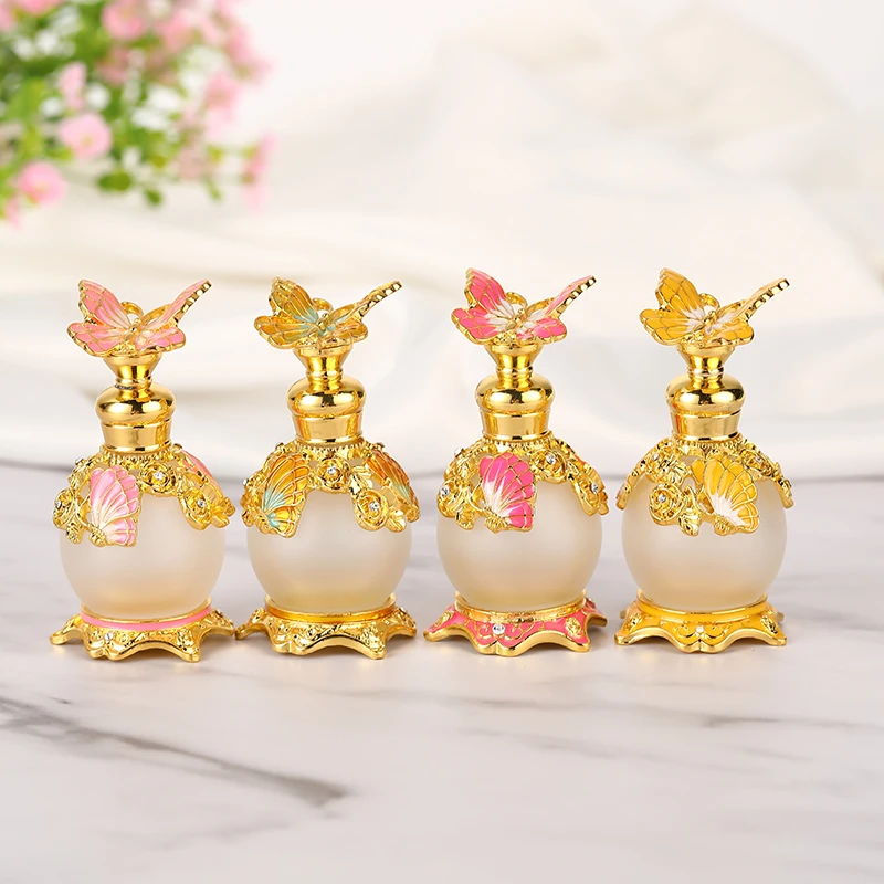 Arabic Gold Color Butterfly Perfume Bottle Empty Glass Refillable Essential oil Attar Container Home Wedding Decoration Gift
Arabic Gold Color Butterfly Perfume Bottle Empty Glass Refillable Essential oil Attar Container Home Wedding Decoration Gift