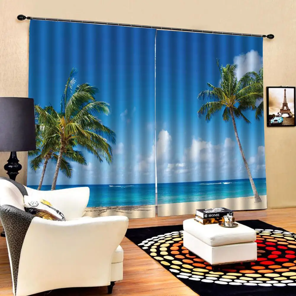 Custom curtains Scenery blue Beach curtains Photo Printing Blackout 3D Curtains for Living Room Bedding Room Hotel
Custom curtains Scenery blue Beach curtains Photo Printing Blackout 3D Curtains for Living Room Bedding Room Hotel