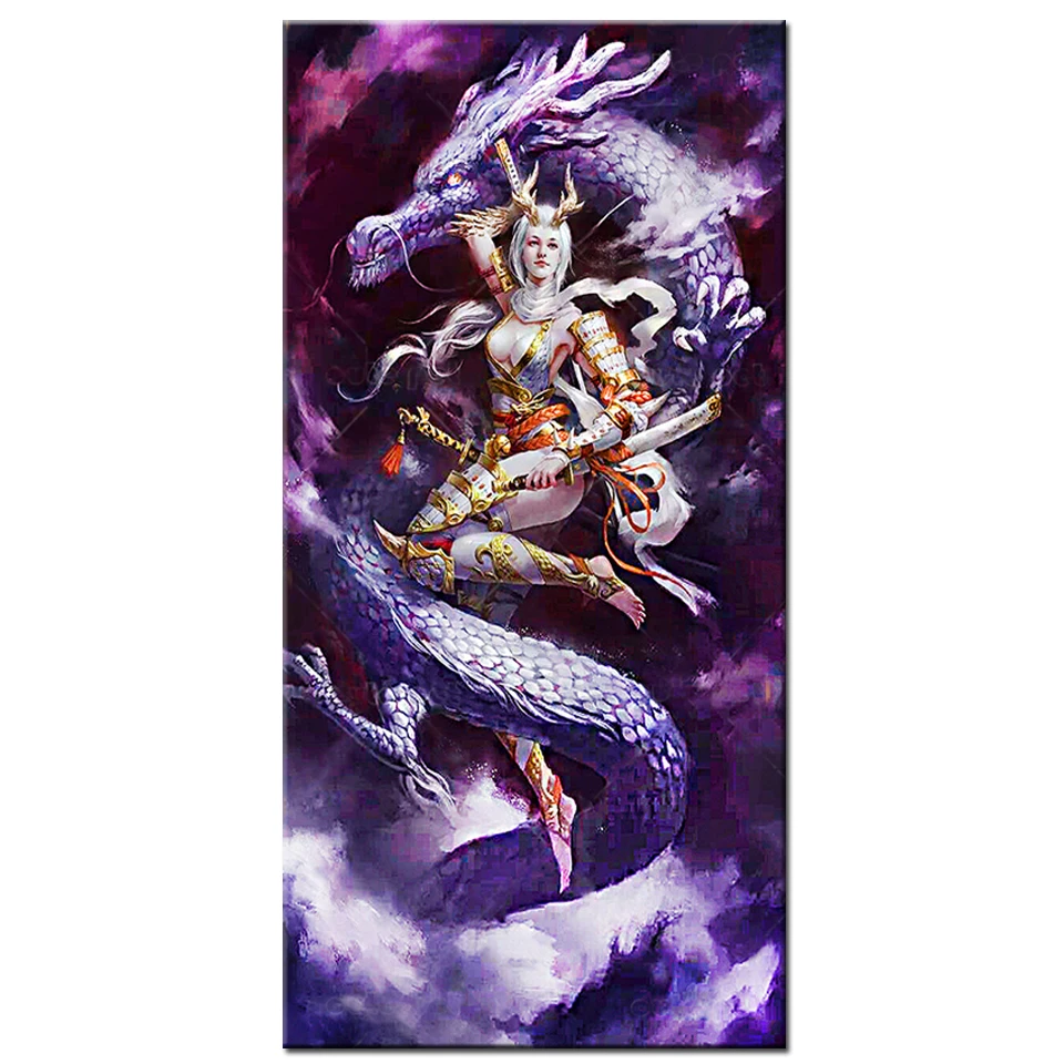 DIY Diamond Painting Dragon and goddess Art Picture Diamond Embroidery Rhinestone Square Round Full Drill Diamond Mosaic large 
DIY Diamond Painting Dragon and goddess Art Picture Diamond Embroidery Rhinestone Square Round Full Drill Diamond Mosaic large