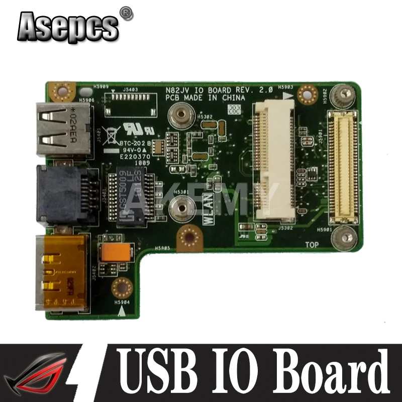 Для Asus N82J N82JV N82JA N82JQ ноутбук аудио USB IO Плата интерфейса плата для чтения звуковых