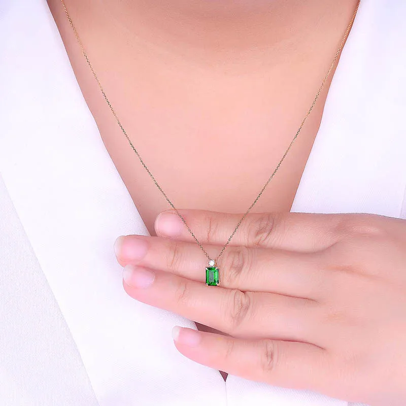 BIJOX STORY Elegant Silver 925 Jewelry Necklace with Rectangle Shape Emerald Pendant for women Wedding Engagement Promise Party
BIJOX STORY Elegant Silver 925 Jewelry Necklace with Rectangle Shape Emerald Pendant for women Wedding Engagement Promise Party