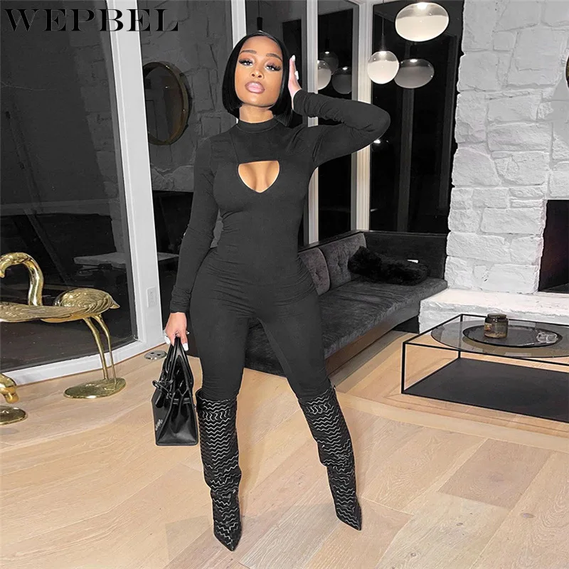 WEPBEL Women's Sexy Hollow Out Jumpsuit Ladies Elegant Fashion Long Sleeve High Waist Corset Romper Hip Lift Trousers
WEPBEL Women's Sexy Hollow Out Jumpsuit Ladies Elegant Fashion Long Sleeve High Waist Corset Romper Hip Lift Trousers