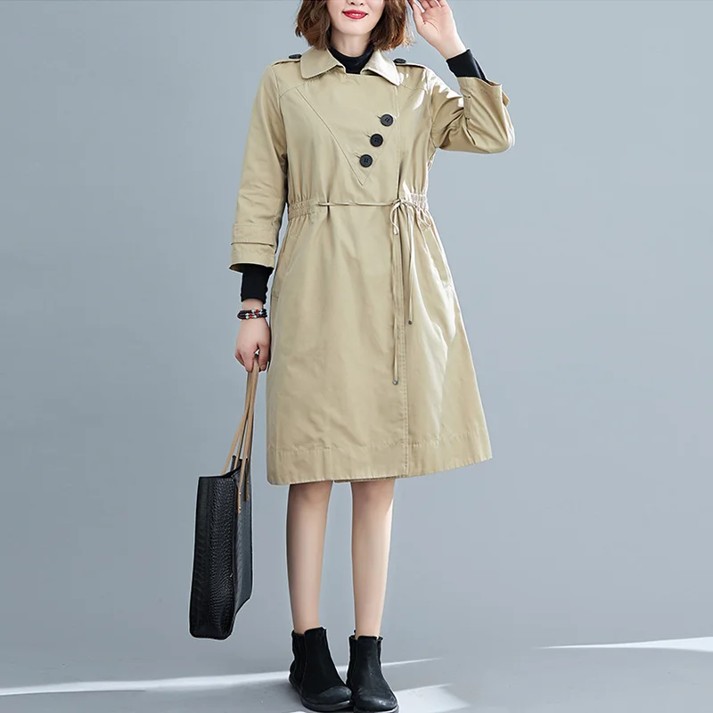 #4042 Long Coats For Women Vintage Full Sleeve Slim Trench Coat Female Single Breasted Waist With Lace Up Windbreaker Coat Femme
#4042 Long Coats For Women Vintage Full Sleeve Slim Trench Coat Female Single Breasted Waist With Lace Up Windbreaker Coat Femme