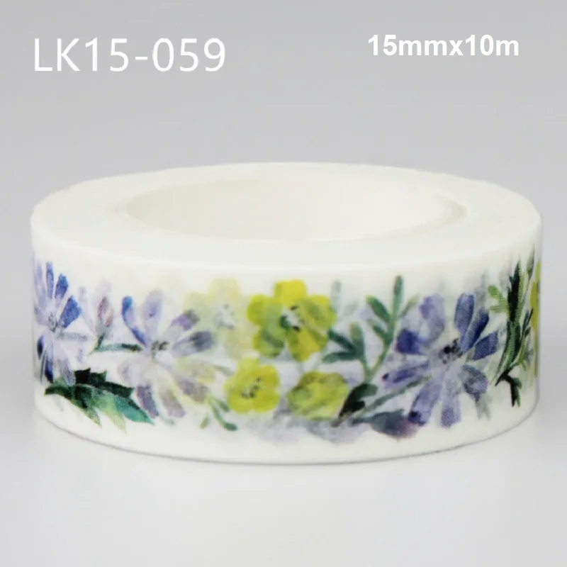 Cute flower series washi tape 15mmx10m basic floral washi tape for DIY decoration
Cute flower series washi tape 15mmx10m basic floral washi tape for DIY decoration