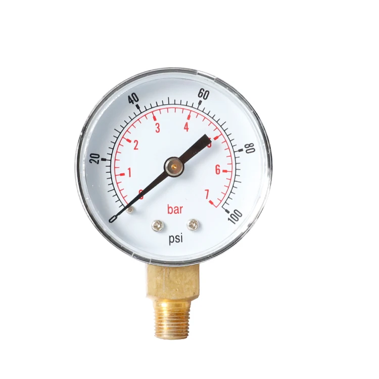 Air Water Fuel Oil Hydraumatic Pressure Gauge 50mm 1/4" BSPT Vertical 15,30,60,100,150,300 PSI & Bar Radial Side Buttom Mount
Air Water Fuel Oil Hydraumatic Pressure Gauge 50mm 1/4" BSPT Vertical 15,30,60,100,150,300 PSI & Bar Radial Side Buttom Mount