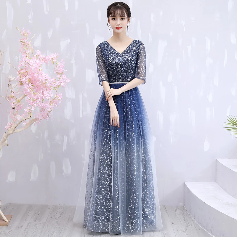 Robe De Soiree Sparkle Evening Dresses Long Ever Pretty Gradient A-Line V-Neck Short Sleeve Formal Dresses Women Elegant Gowns
Robe De Soiree Sparkle Evening Dresses Long Ever Pretty Gradient A-Line V-Neck Short Sleeve Formal Dresses Women Elegant Gowns
