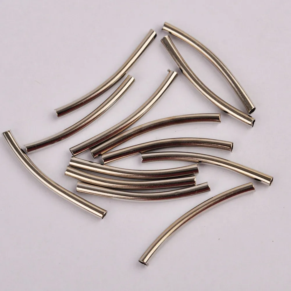 Трубки для ювелирных изделий 1000 шт. золотистые серебристые бронзовые тупой