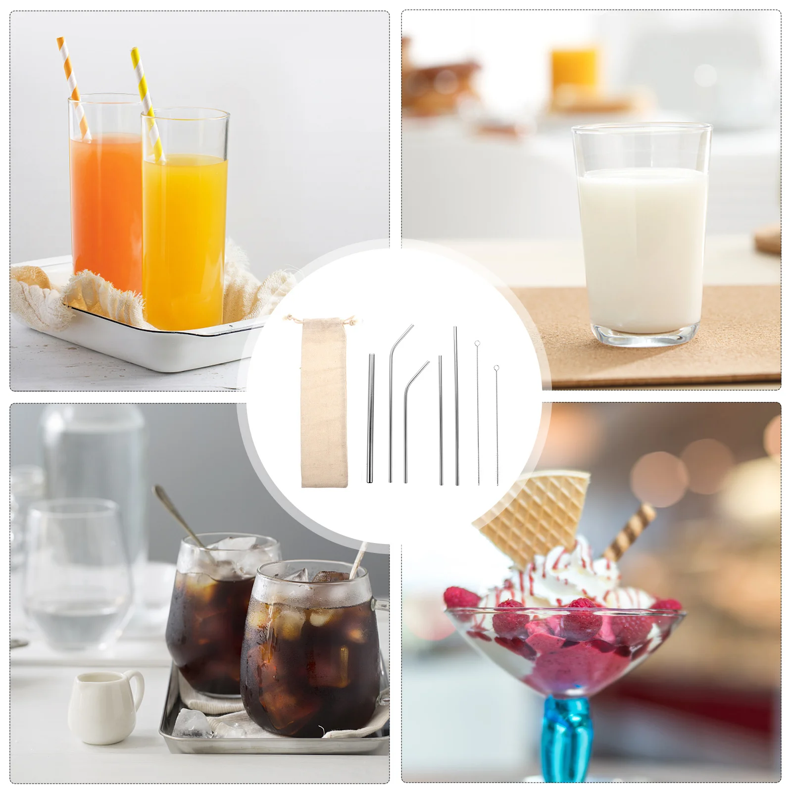 1 Set Useful Durable Party Straw Stirrers Drinking Straws Milk Tea Straws Stainless Steel Straws for Party
1 Set Useful Durable Party Straw Stirrers Drinking Straws Milk Tea Straws Stainless Steel Straws for Party
