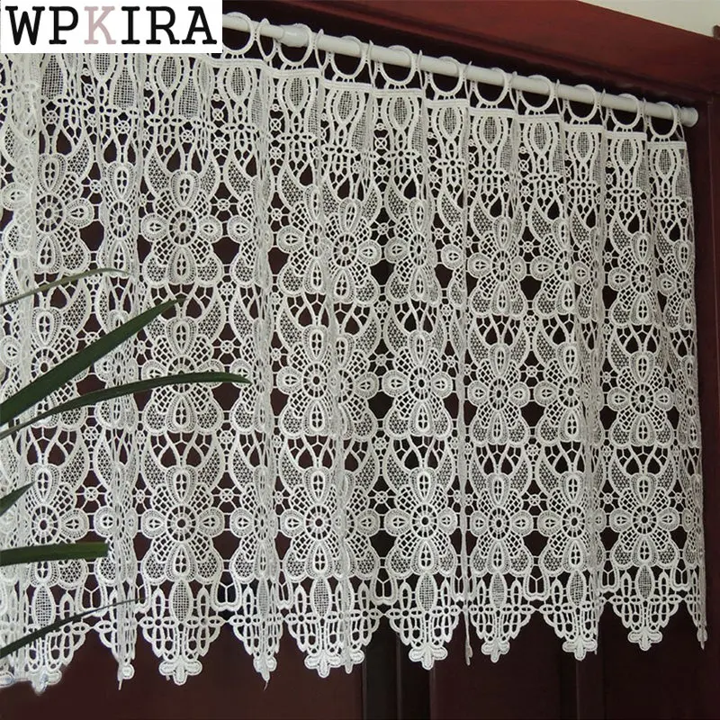 White Hollow Lace Door Curtain Sheer Voile Drape Small Window Partition Valance Rod Pocket Kitchen Coffee S169#D
White Hollow Lace Door Curtain Sheer Voile Drape Small Window Partition Valance Rod Pocket Kitchen Coffee S169#D