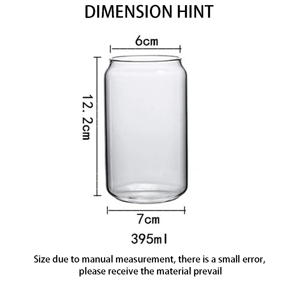 Creative Cola Can Glass High Borosilicate Beer Can Coffee Milk Mug Cold Drink Juice Cup Transparent Tea Set Bar Accessories 1PC
Creative Cola Can Glass High Borosilicate Beer Can Coffee Milk Mug Cold Drink Juice Cup Transparent Tea Set Bar Accessories 1PC