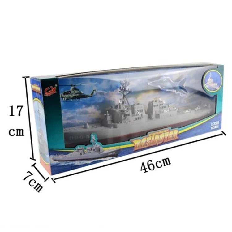 Finished guided missile destroyer strategic warship modelships children's static toys with brackets 
Finished guided missile destroyer strategic warship modelships children's static toys with brackets