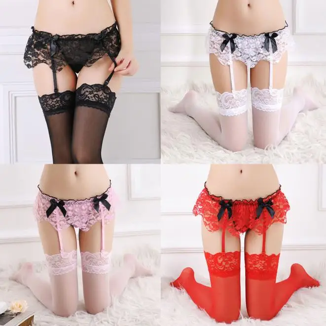 Medias para liguero Sexy Lace Garter Belt Lingerie Stocking G-string Underwear Lace bow Garter panties Without stockings soft T3
Medias para liguero Sexy Lace Garter Belt Lingerie Stocking G-string Underwear Lace bow Garter panties Without stockings soft T3