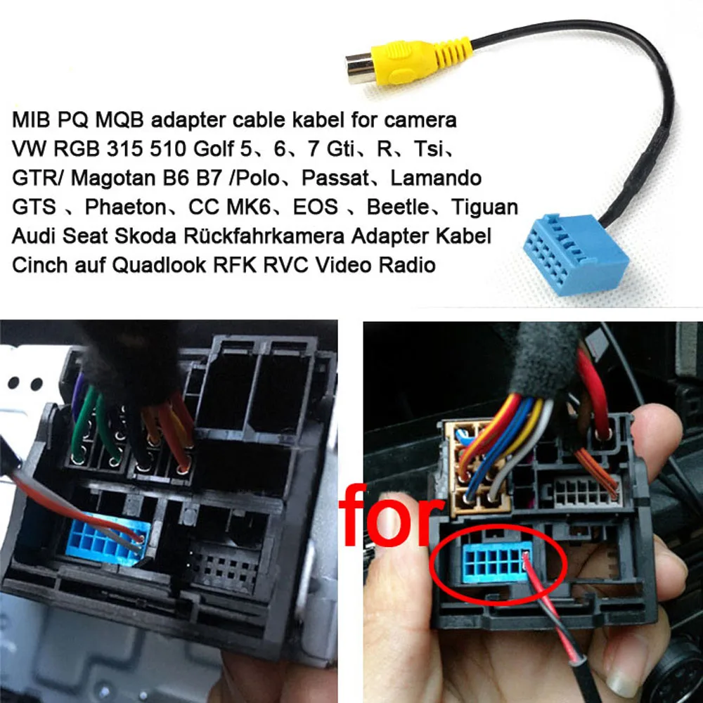 Video Input Harness Adapter MIB RCD330 RCD330G Radio Rear View Camera RVC Cable Adapter For VW Caddy Golf POLO Jetta Passat
Video Input Harness Adapter MIB RCD330 RCD330G Radio Rear View Camera RVC Cable Adapter For VW Caddy Golf POLO Jetta Passat