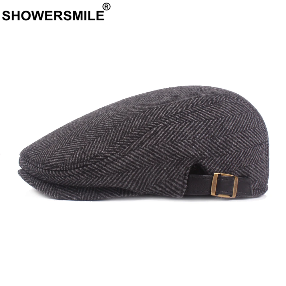 SHOWERSMILE Winter Hat Woolen British Herringbone Gray Mens Beret Retro Casual High Quality Thick Warm Male Adjustable Flat Cap
SHOWERSMILE Winter Hat Woolen British Herringbone Gray Mens Beret Retro Casual High Quality Thick Warm Male Adjustable Flat Cap