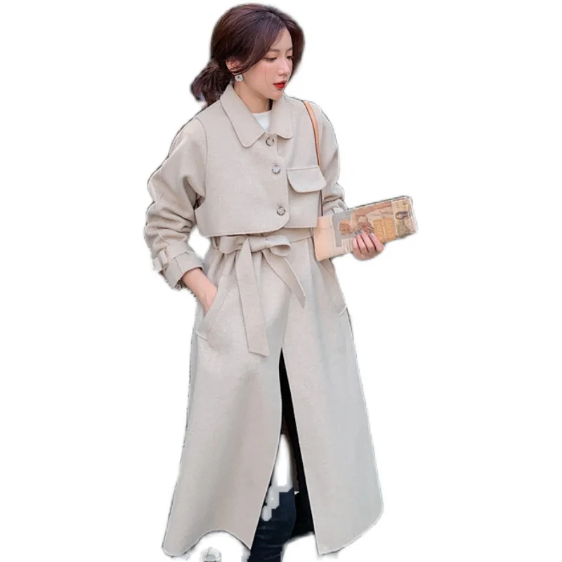 2020 winter women's fashion double-sided woolen coat+vest two-piece long coat jackets
2020 winter women's fashion double-sided woolen coat+vest two-piece long coat jackets
