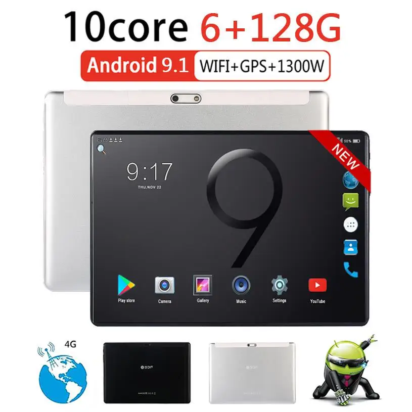 Sales Android 9.0 Octa Core 3G 4G LTE 10 Inch 6G+128GB Tablet PC 2.5D Tempered Glass Tablets 8.0MP Camera WiFi Bluetooth GPS
Sales Android 9.0 Octa Core 3G 4G LTE 10 Inch 6G+128GB Tablet PC 2.5D Tempered Glass Tablets 8.0MP Camera WiFi Bluetooth GPS