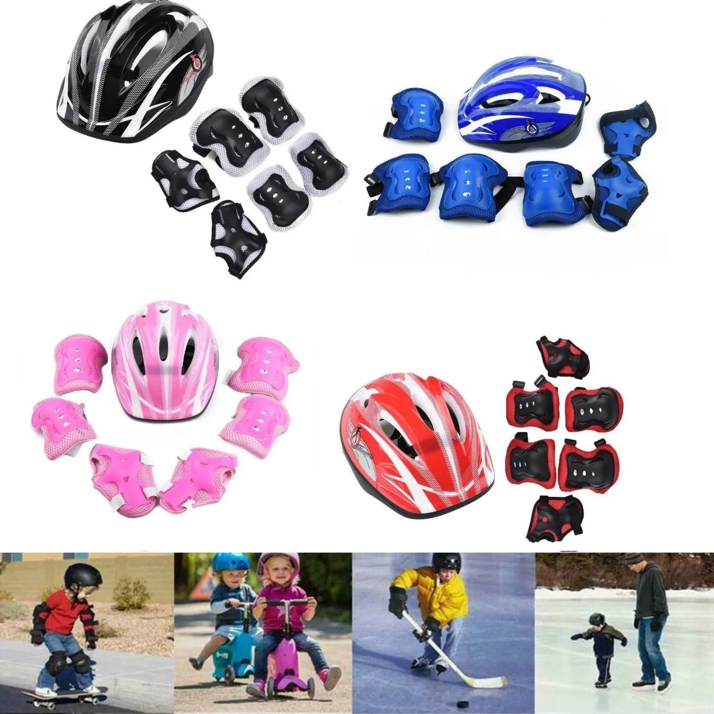 7 Set Kid Roller Skating Bike Helmet Knee Wrist Guard Elbow Pad Kit For 5-15 Children Skateboarding Racing Protective Parts
7 Set Kid Roller Skating Bike Helmet Knee Wrist Guard Elbow Pad Kit For 5-15 Children Skateboarding Racing Protective Parts
