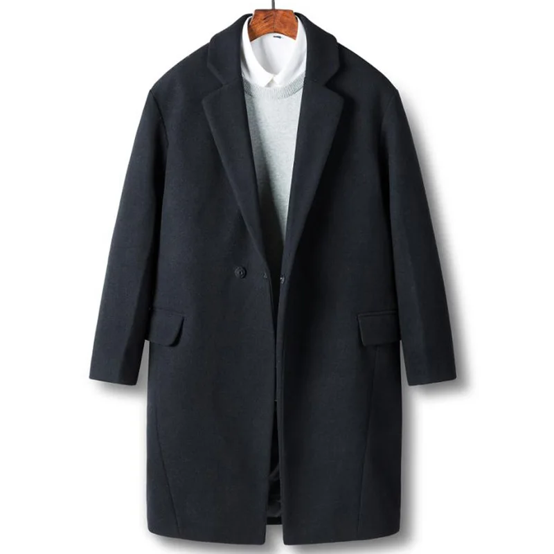 coat Woolen winter men's new mid long casual thickened youth coat Korean loose windbreaker coat for men
coat Woolen winter men's new mid long casual thickened youth coat Korean loose windbreaker coat for men